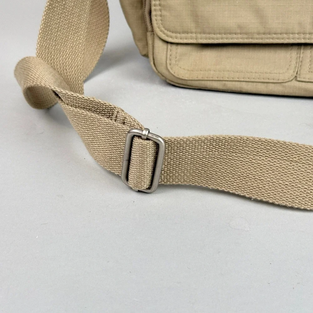 Authentic Collection Messenger Bag Unisex Medium Tan Good Ripstop Crossbody